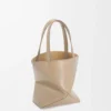 Mini Puzzle Fold Tote aus glänzendem Kalbsleder