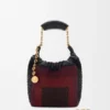 Mini-Squeeze-Tasche aus perlenverziertem Leder