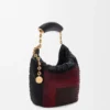 Mini-Squeeze-Tasche aus perlenverziertem Leder