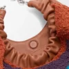 Mini-Squeeze-Tasche aus perlenverziertem Leder