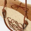 Mittlere Anagram-Korb-Tasche aus Iraca-Palme und Kalbsleder Mittlere Anagram-Korb-Tasche aus Iraca-Palme und Kalbsleder