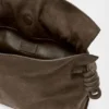 Mittlere Flamenco-Clutch aus genarbtem Nubukleder