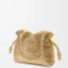 Mittlere Flamenco-Clutch aus laminiertem Lammleder Mittlere Flamenco-Clutch aus laminiertem Lammleder