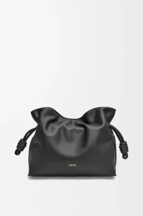 Mittlere Flamenco-Clutch aus Nappa-Kalbsleder