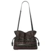 Mittlere Flamenco-Clutch «Schwarz-Braun» a411Fc1Xdn-1103