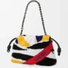 Mittlere Flamenco Purse aus besticktem Nappa Mittlere Flamenco Purse aus besticktem Nappa