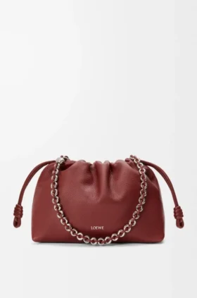 Mittlere Flamenco Purse aus feingranuliertem Kalbsleder