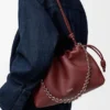 Mittlere Flamenco Purse aus feingranuliertem Kalbsleder