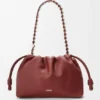 Mittlere Flamenco Purse aus feingranuliertem Kalbsleder