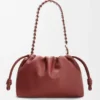Mittlere Flamenco Purse aus feingranuliertem Kalbsleder