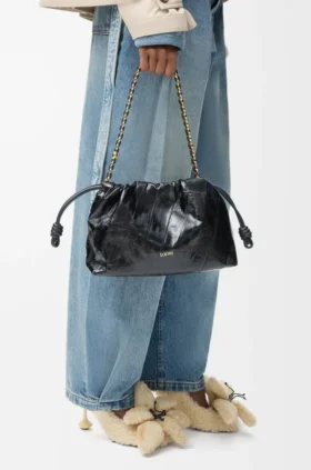 Mittlere Flamenco Purse aus Hagfish