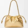 Mittlere Flamenco Purse aus laminiertem Lammleder Mittlere Flamenco Purse aus laminiertem Lammleder