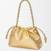 Mittlere Flamenco Purse aus laminiertem Lammleder Mittlere Flamenco Purse aus laminiertem Lammleder