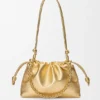 Mittlere Flamenco Purse aus laminiertem Lammleder Mittlere Flamenco Purse aus laminiertem Lammleder