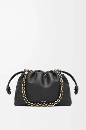 Mittlere Flamenco Purse aus weichem Nappa-Lammleder