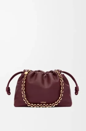 Mittlere Flamenco Purse aus weichem Nappa-Lammleder