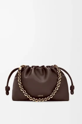 Mittlere Flamenco Purse aus weichem Nappa-Lammleder