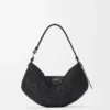 Mittlere loewe Swing-Tasche aus Raffia und Kalbsleder Mittlere loewe Swing-Tasche aus Raffia und Kalbsleder