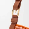 Mittlere loewe Swing-Tasche aus Raffia und Kalbsleder Mittlere loewe Swing-Tasche aus Raffia und Kalbsleder