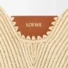 Mittlere loewe Swing-Tasche aus Raffia und Kalbsleder Mittlere loewe Swing-Tasche aus Raffia und Kalbsleder