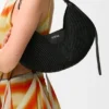 Mittlere loewe Swing-Tasche aus Raffia und Kalbsleder Mittlere loewe Swing-Tasche aus Raffia und Kalbsleder