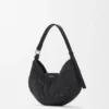 Mittlere loewe Swing-Tasche aus Raffia und Kalbsleder Mittlere loewe Swing-Tasche aus Raffia und Kalbsleder
