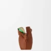 Mittlere, mehrlagige Flamenco-Clutch aus Nappa-Kalbsleder