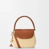 Mittlere «Pescador»-Tasche aus Raffia und Kalbsleder Mittlere «Pescador»-Tasche aus Raffia und Kalbsleder