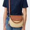 Mittlere «Pescador»-Tasche aus Raffia und Kalbsleder Mittlere «Pescador»-Tasche aus Raffia und Kalbsleder