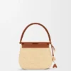 Mittlere «Pescador»-Tasche aus Raffia und Kalbsleder Mittlere «Pescador»-Tasche aus Raffia und Kalbsleder