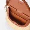 Mittlere «Pescador»-Tasche aus Raffia und Kalbsleder Mittlere «Pescador»-Tasche aus Raffia und Kalbsleder