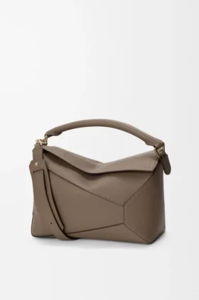 Mittlere Puzzle Edge-Tasche aus weichem, genarbtem Kalbsleder