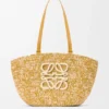 Mittlerer «Eclipse»-Korb aus Raffia und Kalbsleder Mittlerer «Eclipse»-Korb aus Raffia und Kalbsleder