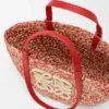 Mittlerer «Eclipse»-Korb aus Raffia und Kalbsleder Mittlerer «Eclipse»-Korb aus Raffia und Kalbsleder