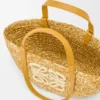 Mittlerer «Eclipse»-Korb aus Raffia und Kalbsleder Mittlerer «Eclipse»-Korb aus Raffia und Kalbsleder