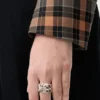 Nest-Ring aus Sterlingsilber und Emaille