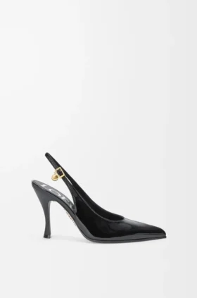Neue «Comic»-Slingback-Pumps aus gemischtem Leder