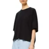 Os Kurzarm-T-Shirt, einfarbig, schwarz S540333Xat-1100