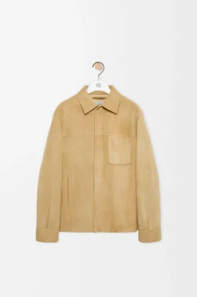 Overshirt aus Lammveloursleder