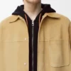 Overshirt aus Lammveloursleder