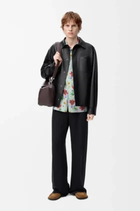 Overshirt aus Nappa-Lammleder