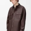 Overshirt aus Nappa-Lammleder
