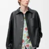 Overshirt aus Nappa-Lammleder