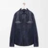 Overshirt aus Nappa-Lammleder und Baumwolle Overshirt aus Nappa-Lammleder und Baumwolle