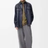 Overshirt aus Nappa-Lammleder und Baumwolle Overshirt aus Nappa-Lammleder und Baumwolle