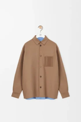 Overshirt aus Schurwolle und Kaschmir