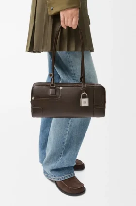 Panta Amazona 31 Cropped-Tasche aus glänzendem Kalbsleder