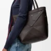 Panta Medium Puzzle Fold Tote aus glänzendem Kalbsleder