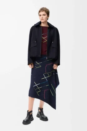 Parka mit Kapuze aus Baumwolle und Seide