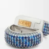 Pavé-Creolen aus Sterlingsilber und Kristallen Pavé-Creolen aus Sterlingsilber und Kristallen
